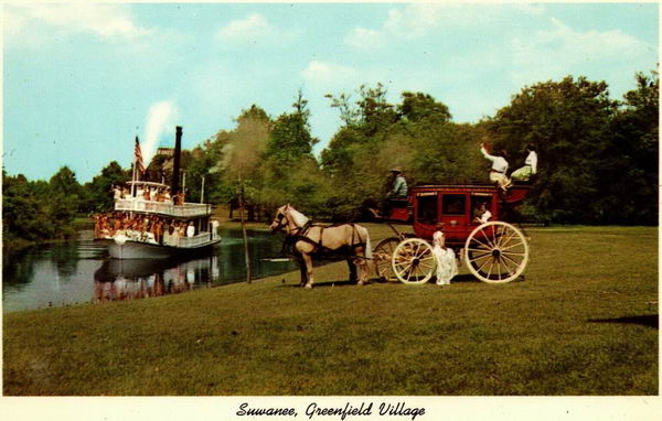 Henry Ford Museum and Greenfield Village - Old Postcard Photo (newer photo)